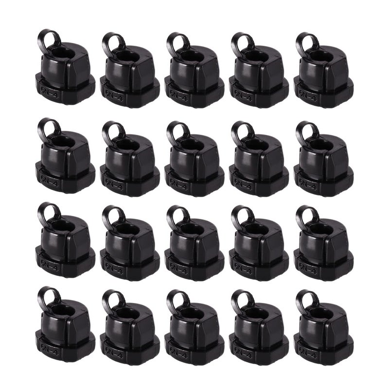 Fielect 60Pcs Round Cable Wire Strain Relief Bush Grommet 6N-4 Strain Relief Bushing Electric Cable Protection Cord Buckle - Image 1
